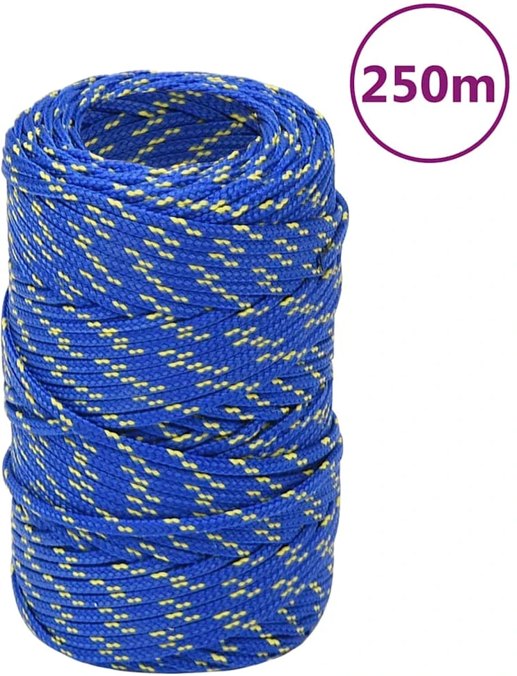 Valties virvė, mėlynos spalvos, 2mm, 250m, polipropilenas