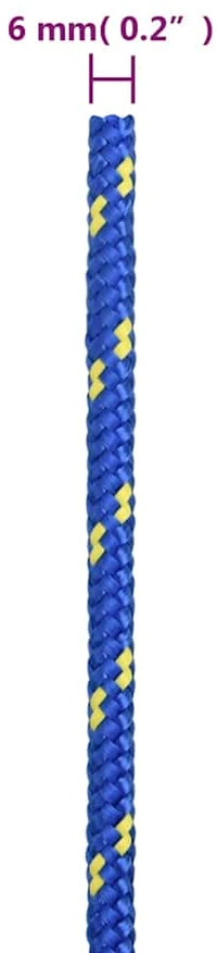 Valties virvė, mėlynos spalvos, 6mm, 50m, polipropilenas