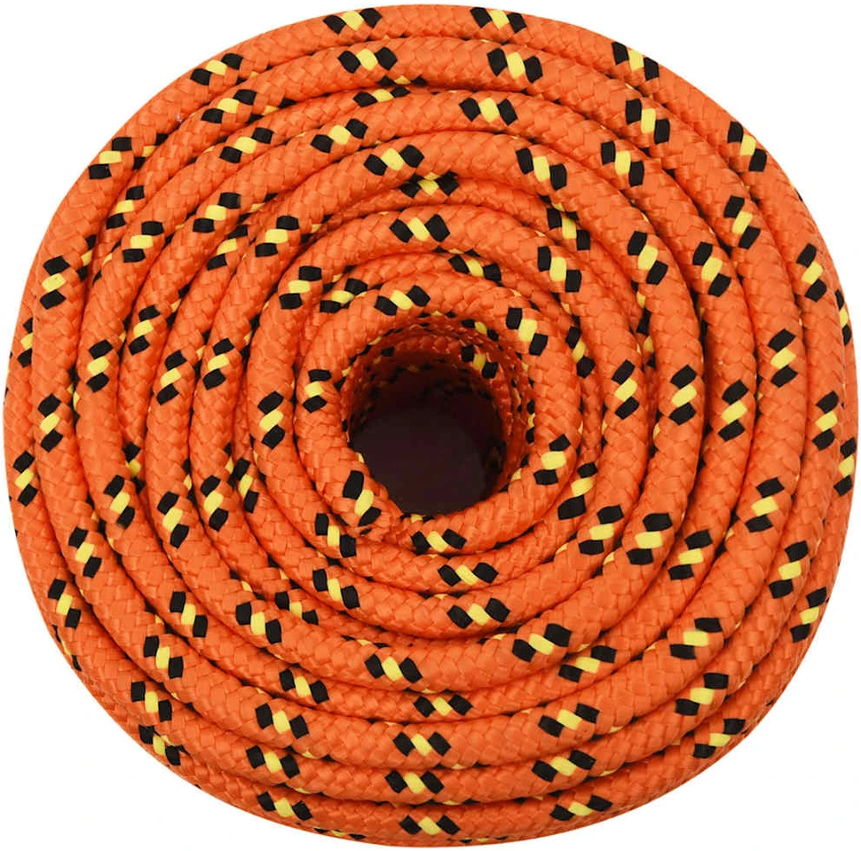 Valties virvė, oranžinės spalvos, 14mm, 25m, polipropilenas