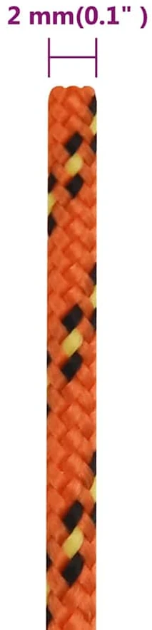 Valties virvė, oranžinės spalvos, 2mm, 50m, polipropilenas