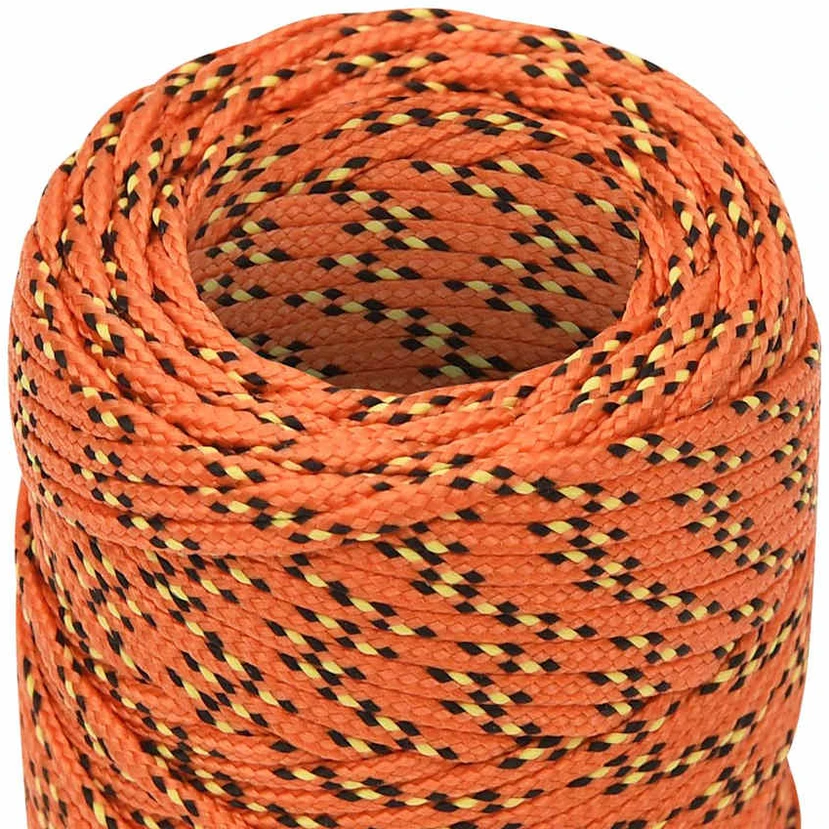 Valties virvė, oranžinės spalvos, 2mm, 50m, polipropilenas