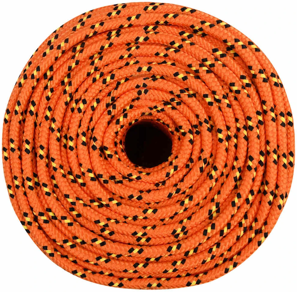 Valties virvė, oranžinės spalvos, 8mm, 500m, polipropilenas