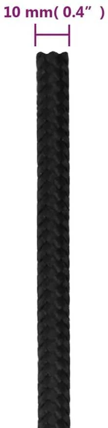 Valties virvė, visiškai juoda, 10mm, 25m, polipropilenas
