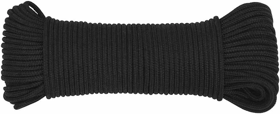 Valties virvė, visiškai juoda, 4mm, 100m, polipropilenas
