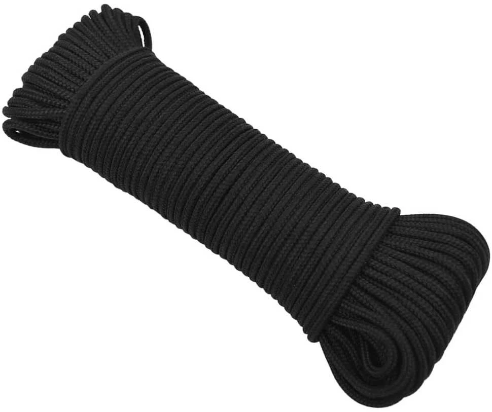 Valties virvė, visiškai juoda, 5mm, 100m, polipropilenas