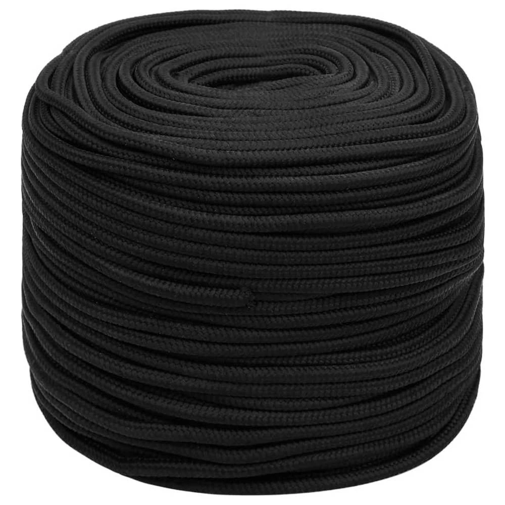 Valties virvė, visiškai juoda, 8mm, 100m, polipropilenas