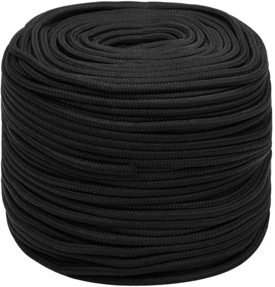 Valties virvė, visiškai juoda, 8mm, 25m, polipropilenas