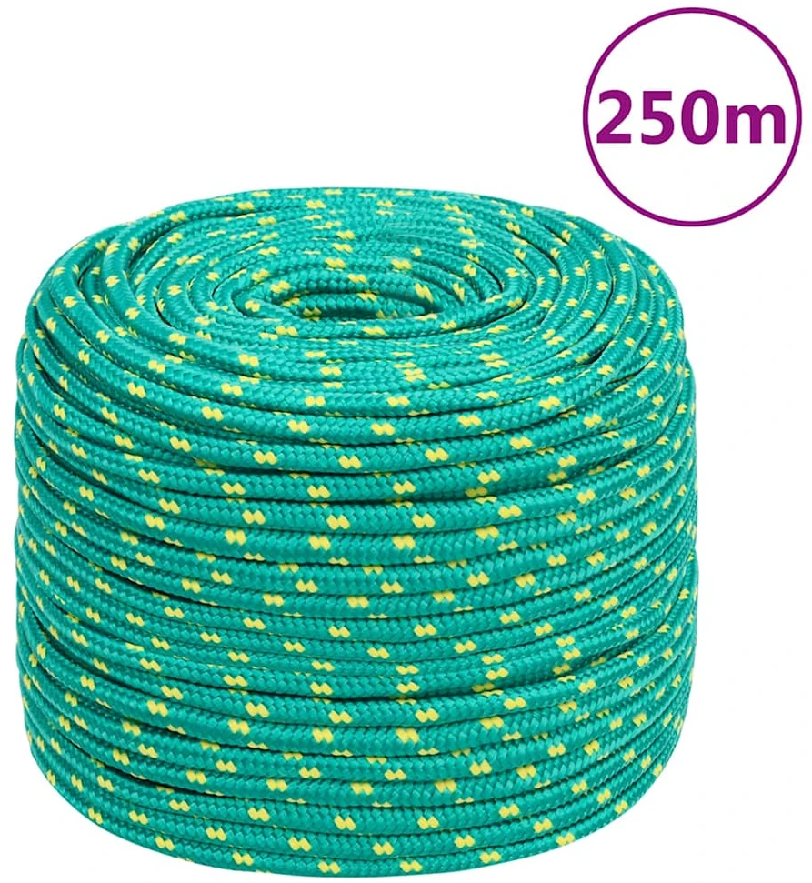 Valties virvė, žalios spalvos, 10mm, 250m, polipropilenas