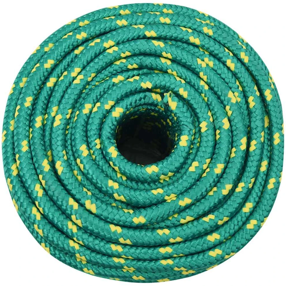 Valties virvė, žalios spalvos, 12mm, 25m, polipropilenas