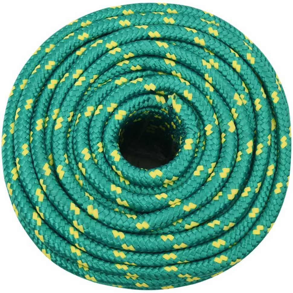 Valties virvė, žalios spalvos, 12mm, 50m, polipropilenas