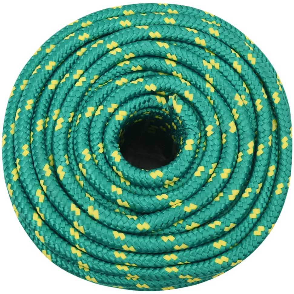 Valties virvė, žalios spalvos, 12mm, 50m, polipropilenas