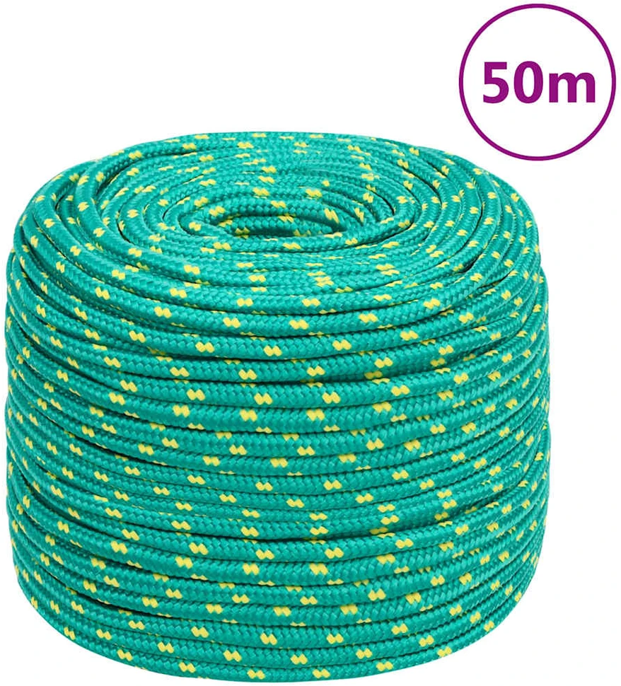 Valties virvė, žalios spalvos, 6mm, 50m, polipropilenas