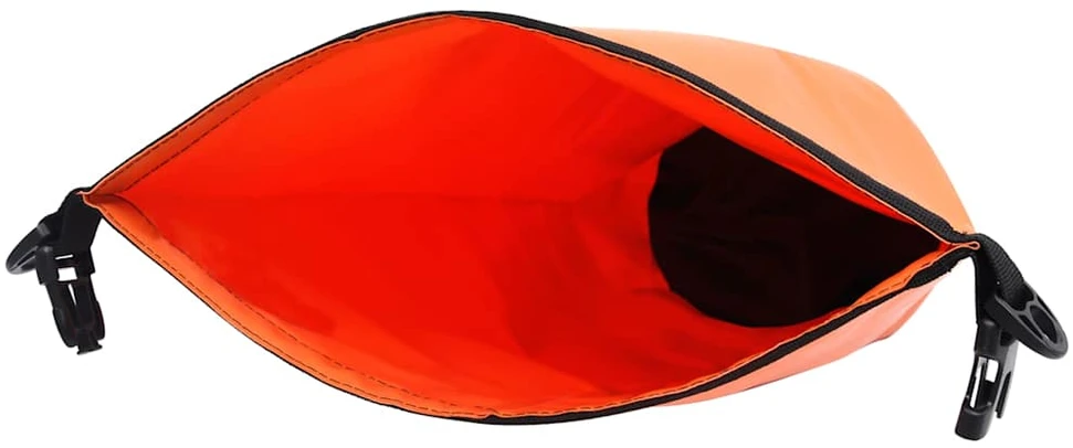 Vandeniui atsparus krepšys su užtrauktuku, oranžinis, PVC, 20l
