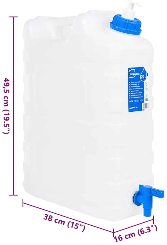 Vandens talpa su čiaupu ir muilo dozatoriumi, 20l, plastikas
