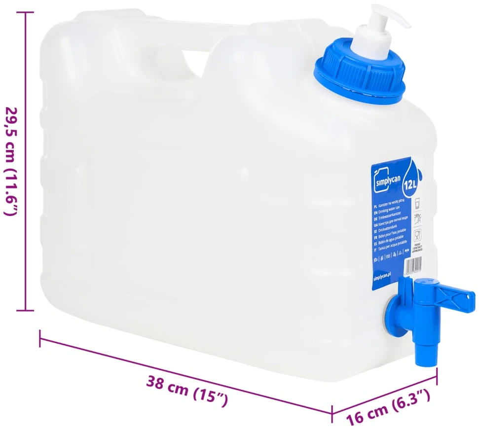 Vandens talpa su čiaupu ir muilo dozatoriumi, 10l, plastikas
