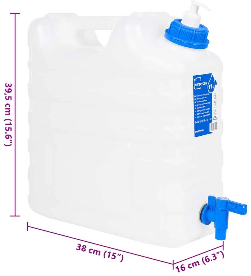 Vandens talpa su čiaupu ir muilo dozatoriumi, 15l, plastikas