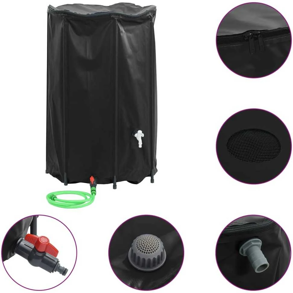 Vandens talpa su čiaupu, sulankstoma, 1000l, PVC