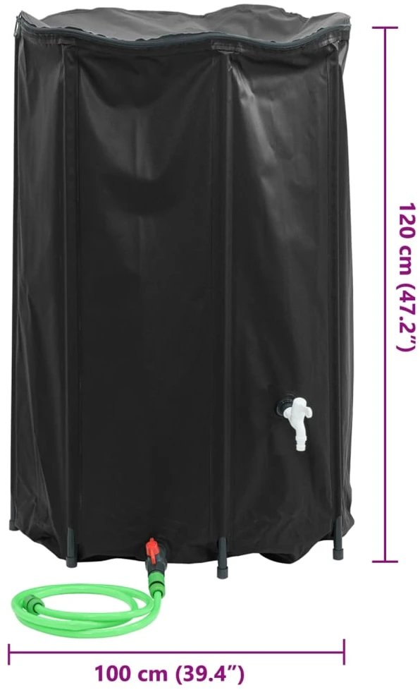 Vandens talpa su čiaupu, sulankstoma, 1000l, PVC