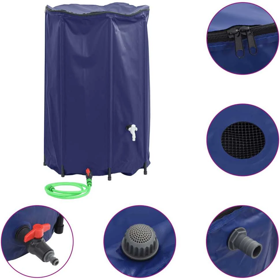 Vandens talpa su čiaupu, sulankstoma, 1000l, PVC