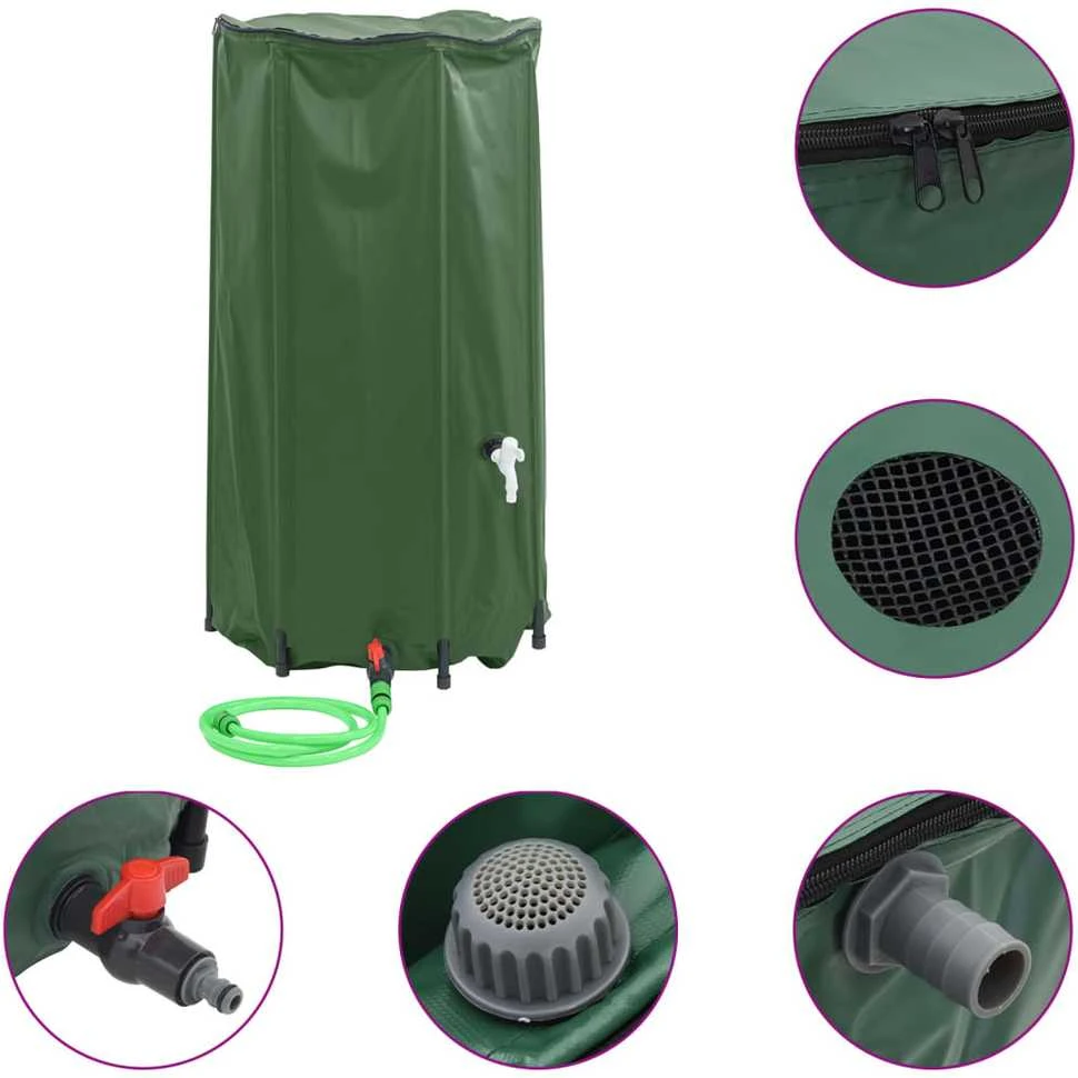 Vandens talpa su čiaupu, sulankstoma, 100l, PVC