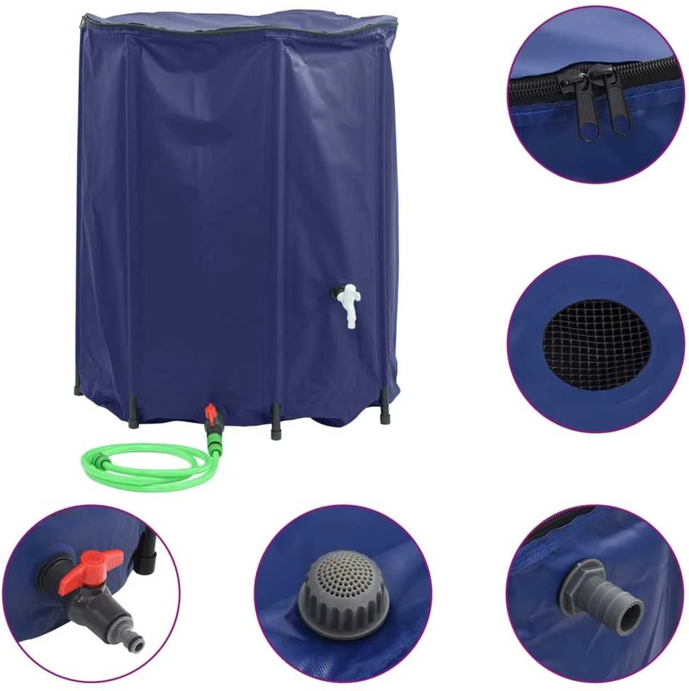 Vandens talpa su čiaupu, sulankstoma, 1250l, PVC