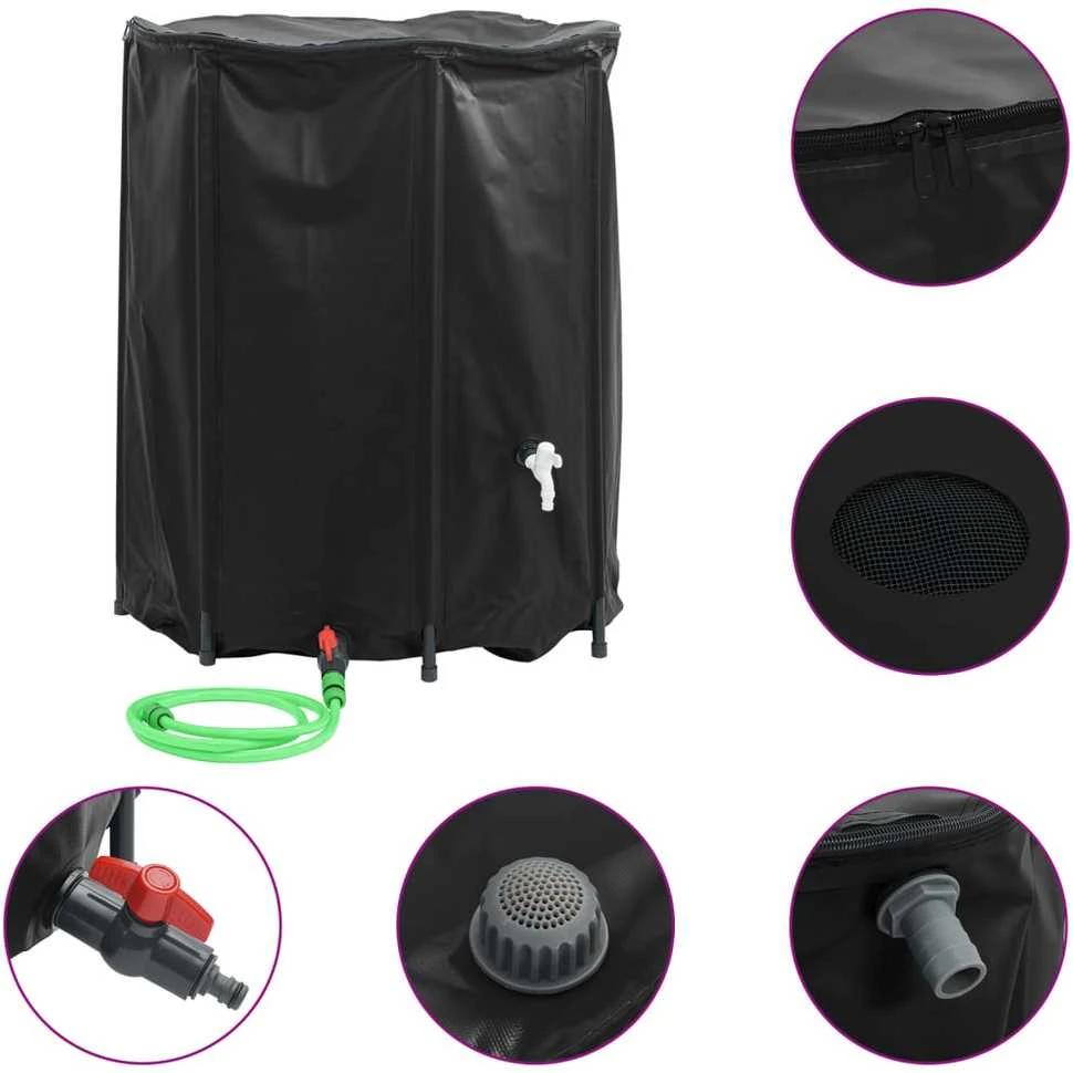 Vandens talpa su čiaupu, sulankstoma, 1250l, PVC