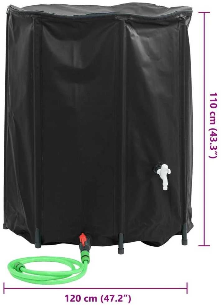 Vandens talpa su čiaupu, sulankstoma, 1250l, PVC