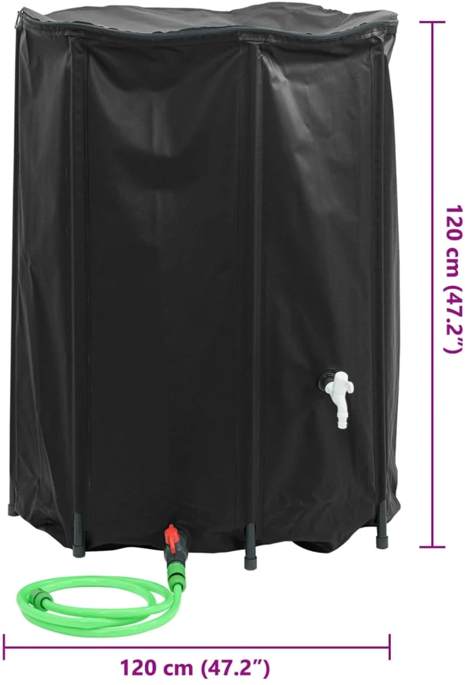 Vandens talpa su čiaupu, sulankstoma, 1350l, PVC