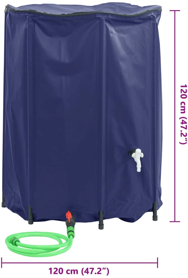 Vandens talpa su čiaupu, sulankstoma, 1350l, PVC
