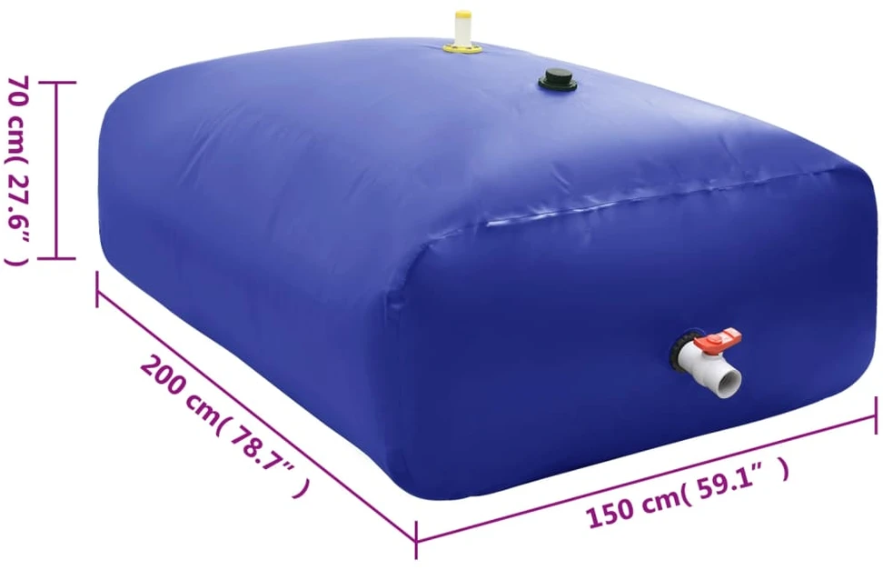 Vandens talpa su čiaupu, sulankstoma, 2100l, PVC