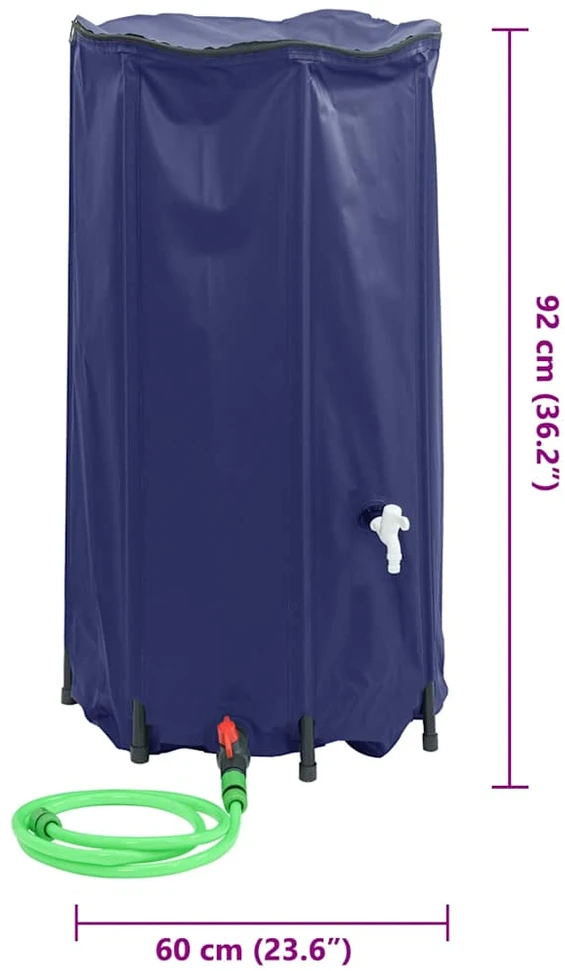Vandens talpa su čiaupu, sulankstoma, 250l, PVC