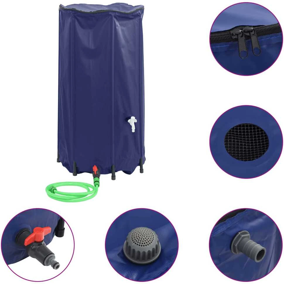 Vandens talpa su čiaupu, sulankstoma, 250l, PVC