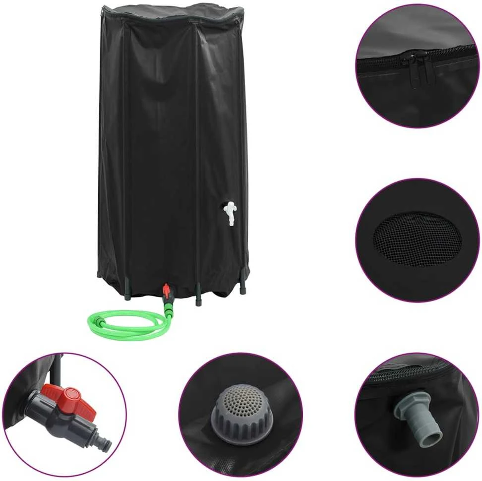 Vandens talpa su čiaupu, sulankstoma, 250l, PVC