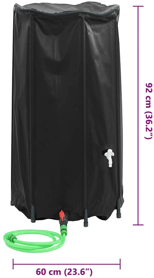 Vandens talpa su čiaupu, sulankstoma, 250l, PVC