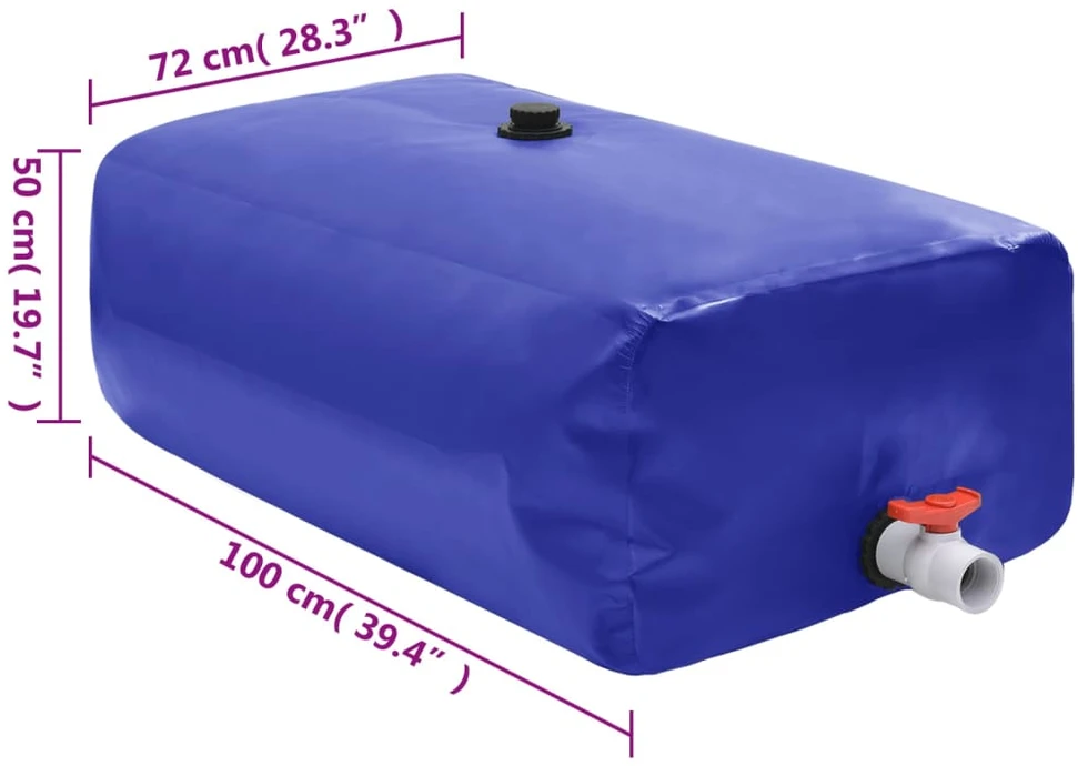 Vandens talpa su čiaupu, sulankstoma, 360l, PVC