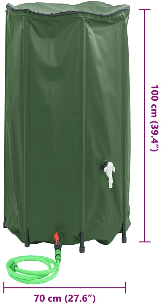 Vandens talpa su čiaupu, sulankstoma, 380l, PVC