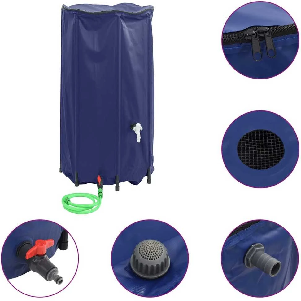 Vandens talpa su čiaupu, sulankstoma, 380l, PVC