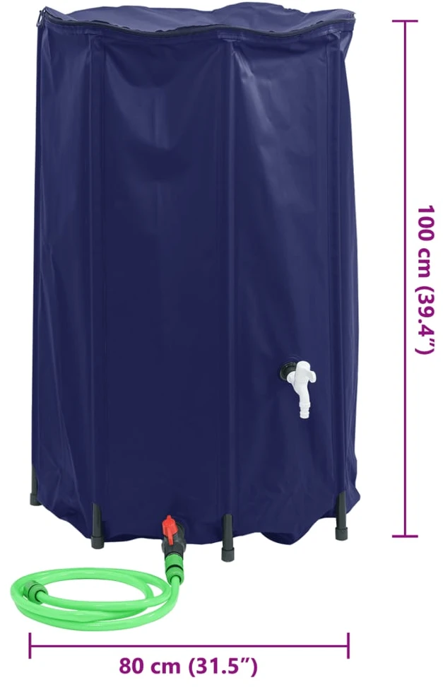 Vandens talpa su čiaupu, sulankstoma, 500l, PVC