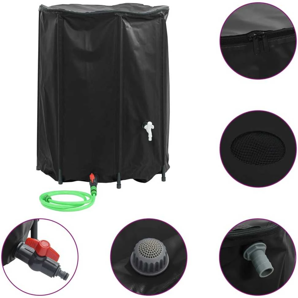 Vandens talpa su čiaupu, sulankstoma, 750l, PVC