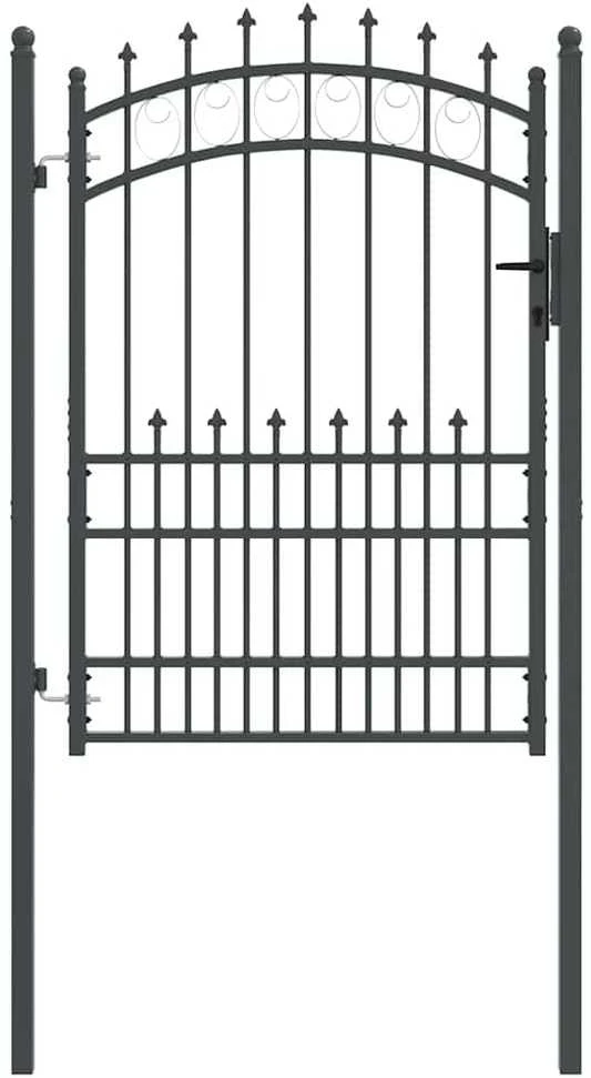 Tvoros vartai su smailiais EMMEN 170 x 100 cm Pilka