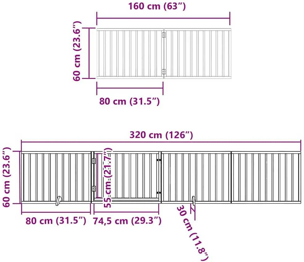 Varteliai šunims su durimis, 10 segmentų, balti, 800cm, tuopa