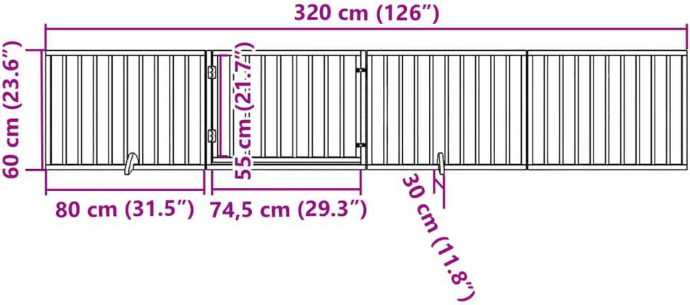 Varteliai šunims su durimis, 4 segmentai, juodi, 320cm, tuopa