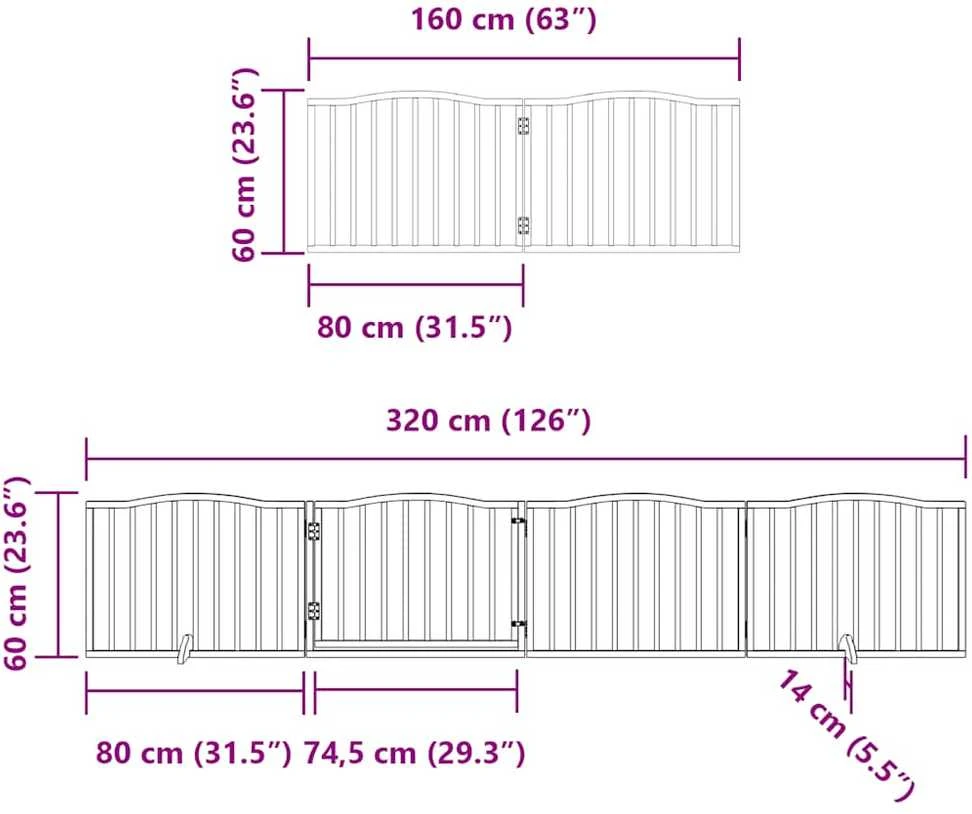 Varteliai šunims su durimis, 6 segmentai, balti, 480cm, tuopa
