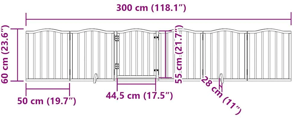 Varteliai šunims su durimis, 6 segmentai, juodi, 300cm, tuopa