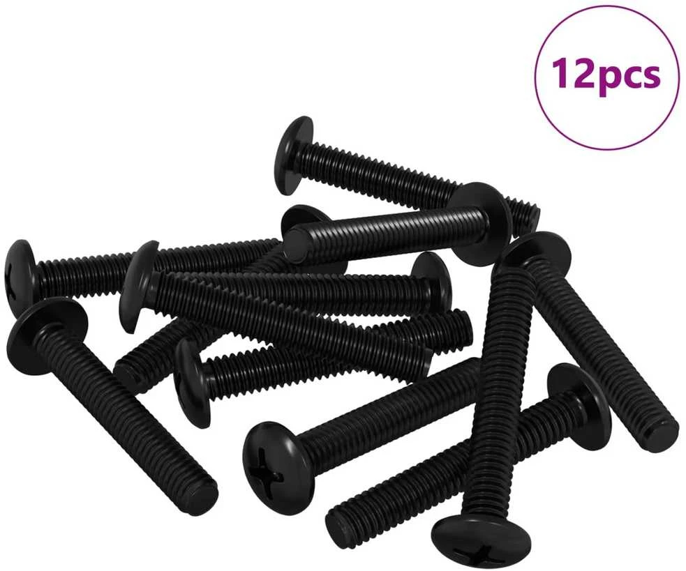 Varžtas 12 vnt. Sidabro 5 x 30 mm Geležis