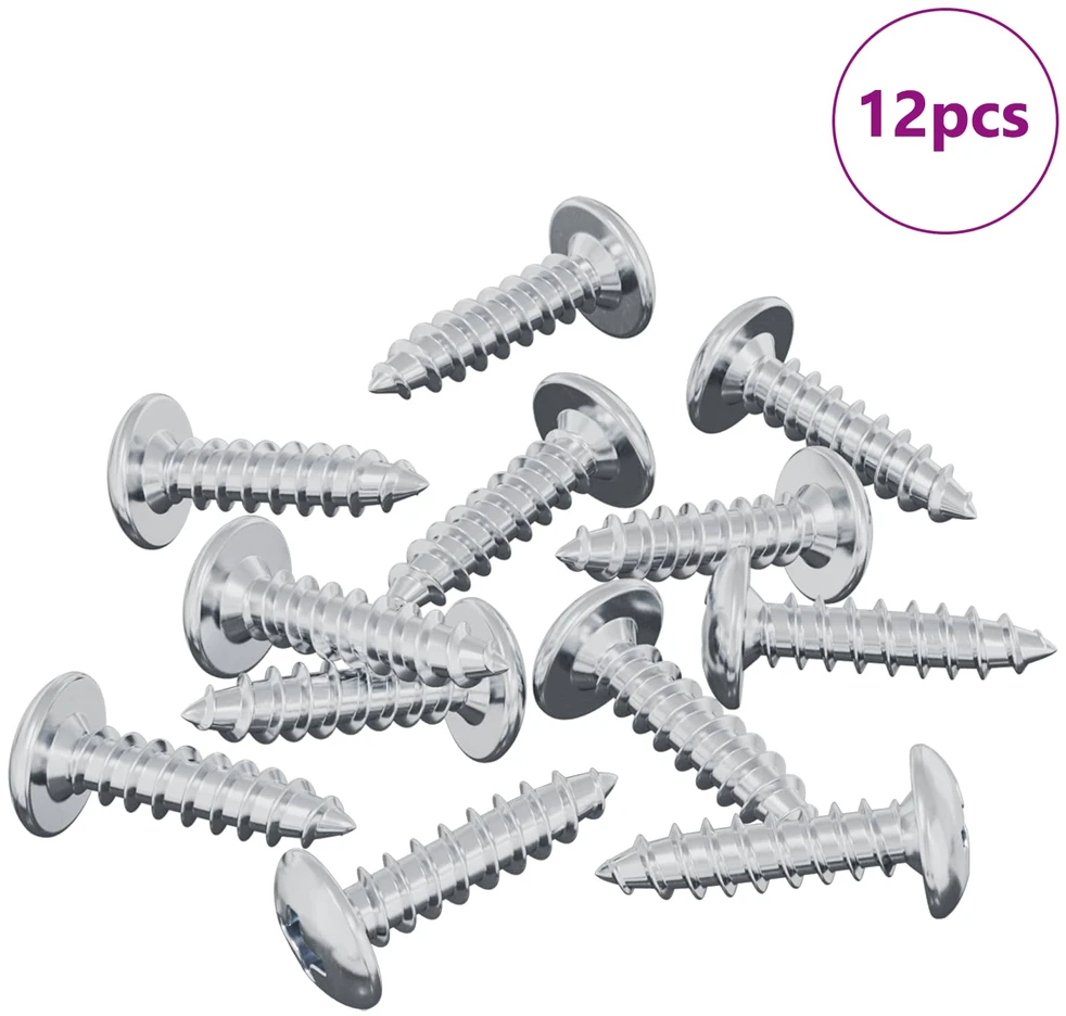 Varžtas 12 vnt. Sidabro M4 x 16 mm Plienas