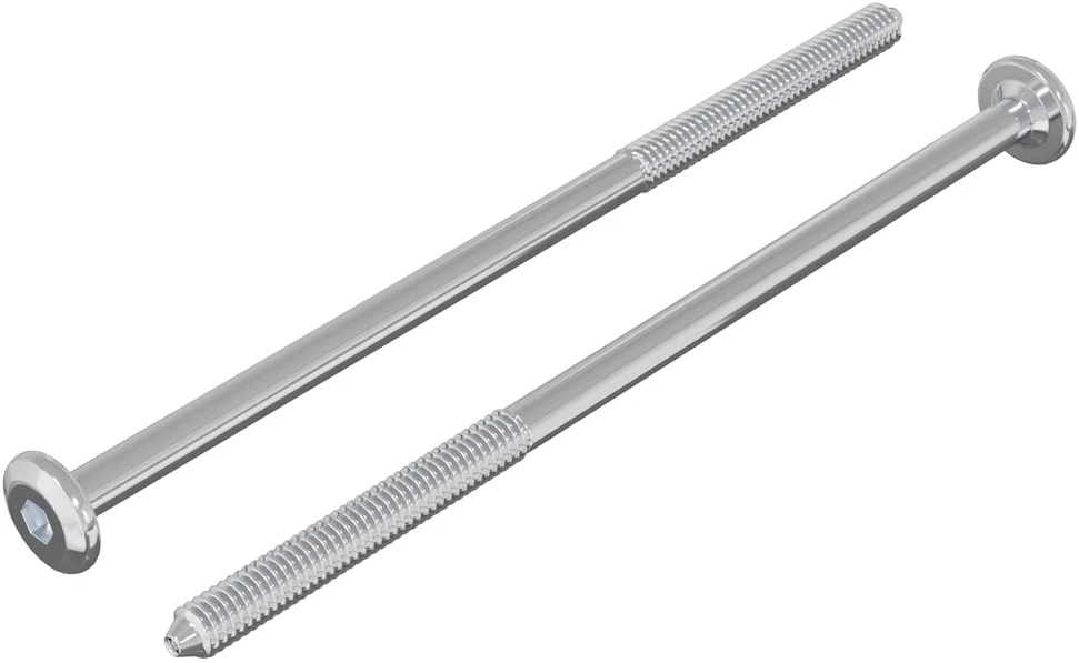 Varžtas 2 vnt. Sidabro M6 x 120 mm Plienas