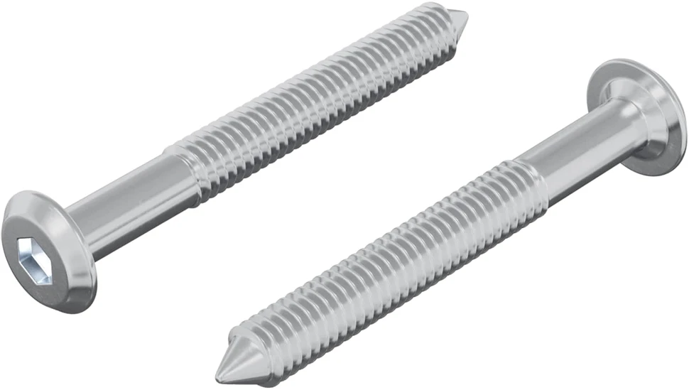 Varžtas 2 vnt. Sidabro M6 x 50 mm Plienas