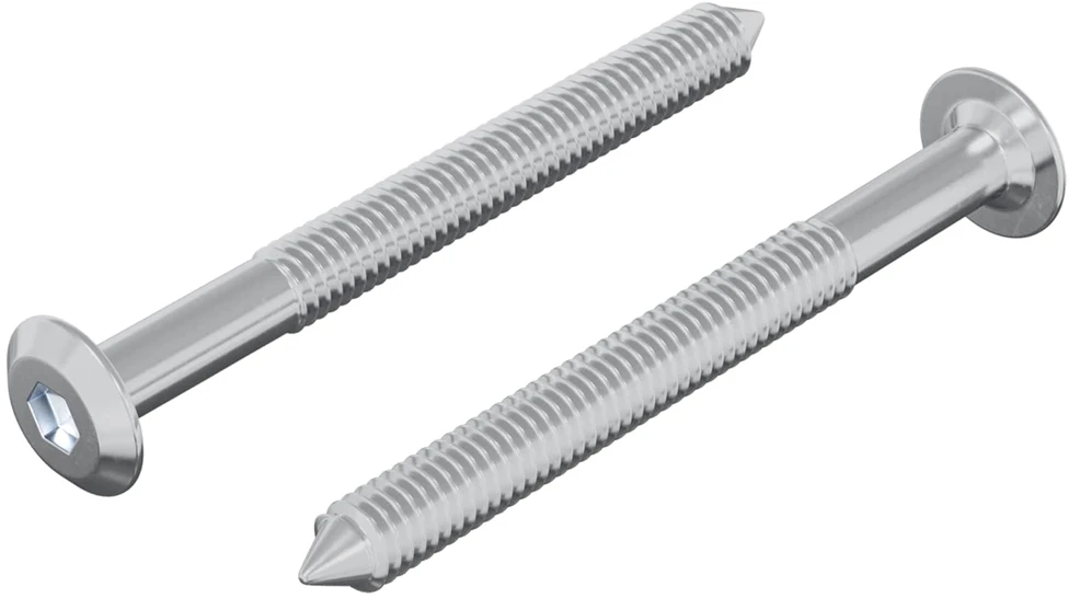 Varžtas 2 vnt. Sidabro M6 x 60 mm Plienas