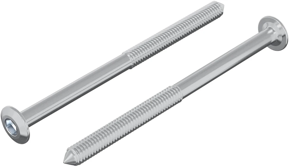 Varžtas 2 vnt. Sidabro M6 x 85 mm Plienas